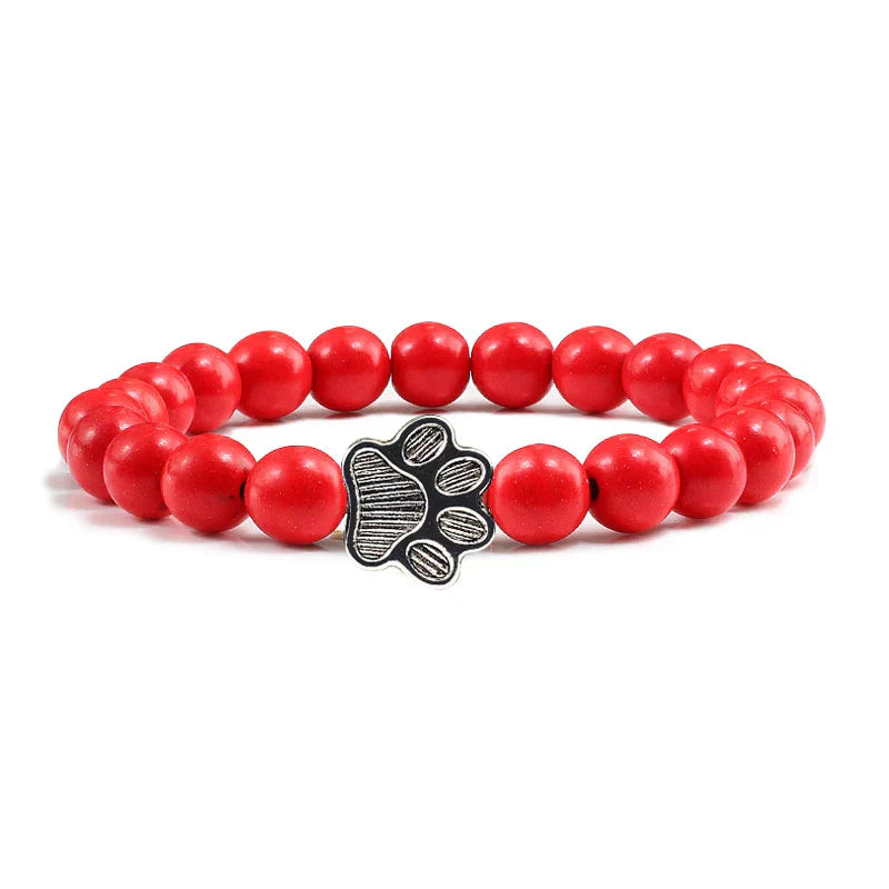 Minimal Paw Beaded Bracelet
