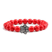 Minimal Paw Beaded Bracelet
