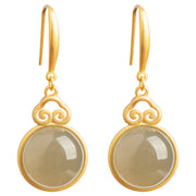 Vintage Green Moonstone Earrings