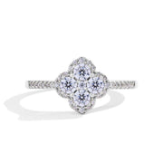 Soraya Clover Ring | White gold