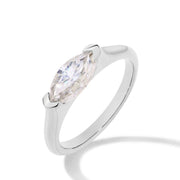 Hailey Playa Thin Ring | White Gold