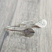 Exclusive Silver Dandelion Leaf Earrings