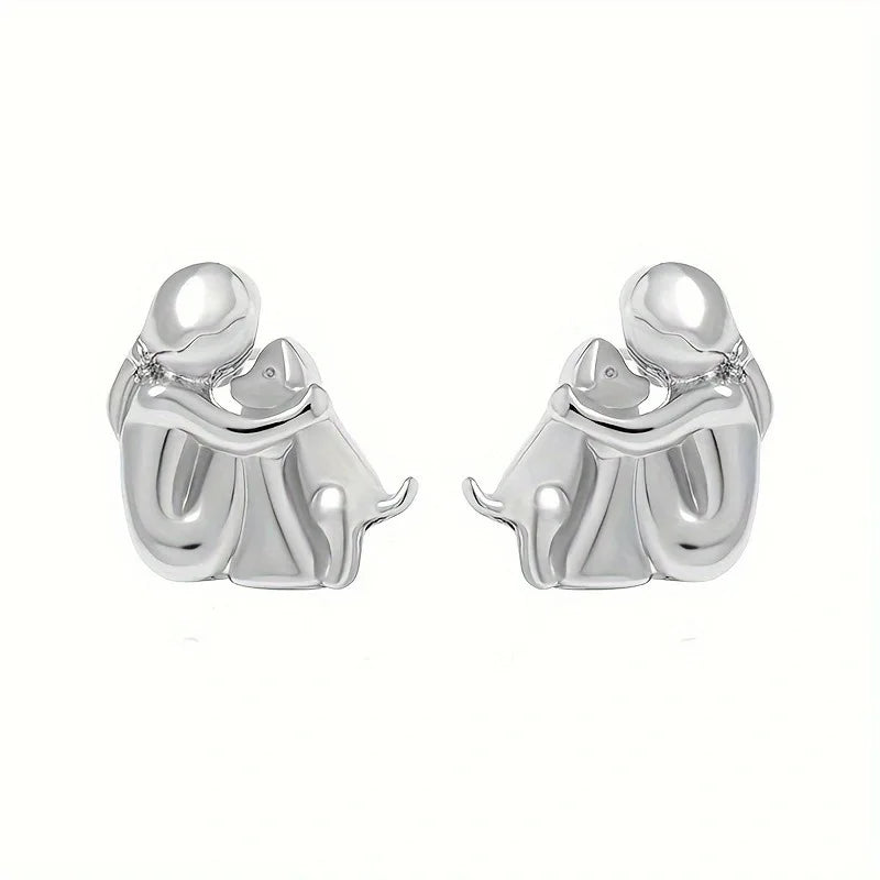 Hug &amp; Love Two-Tone Earrings