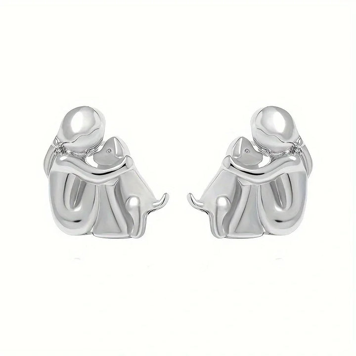 Hug &amp; Love Two-Tone Earrings