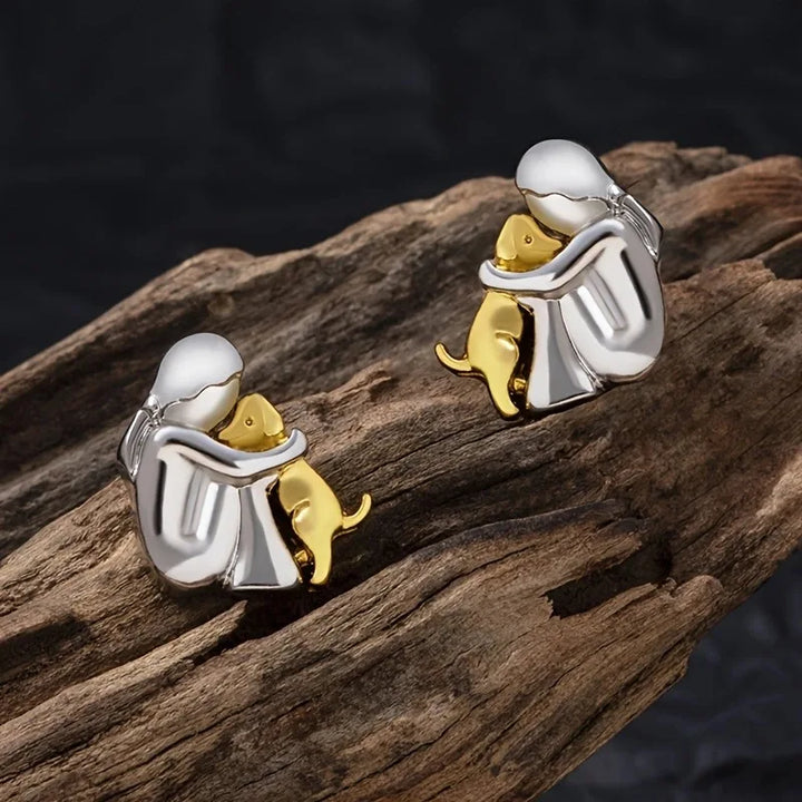Hug &amp; Love Two-Tone Earrings