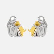 Hug & Love Two-Tone Earrings