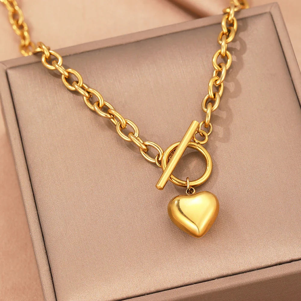 Heartened Chunky - Necklace