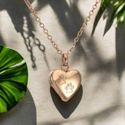 Paw Heart Memorial Necklace