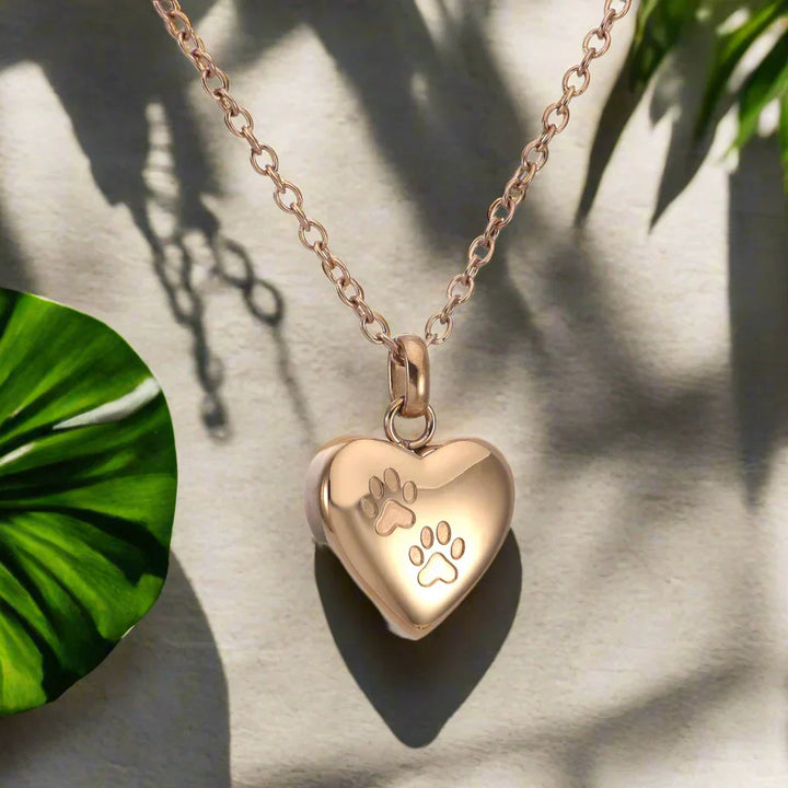 Paw Heart Memorial Necklace