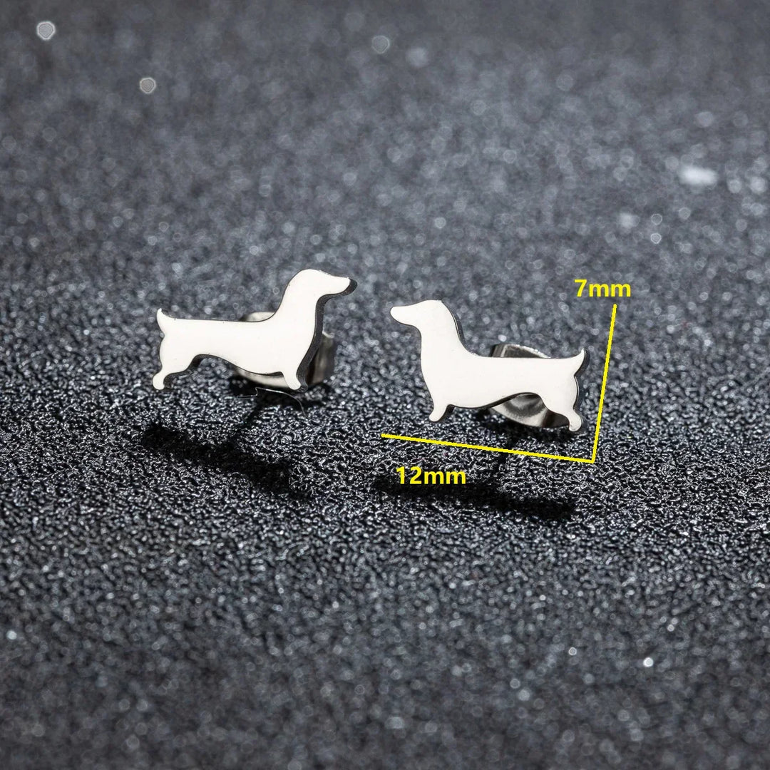 Cute Dachshund Stud Earrings