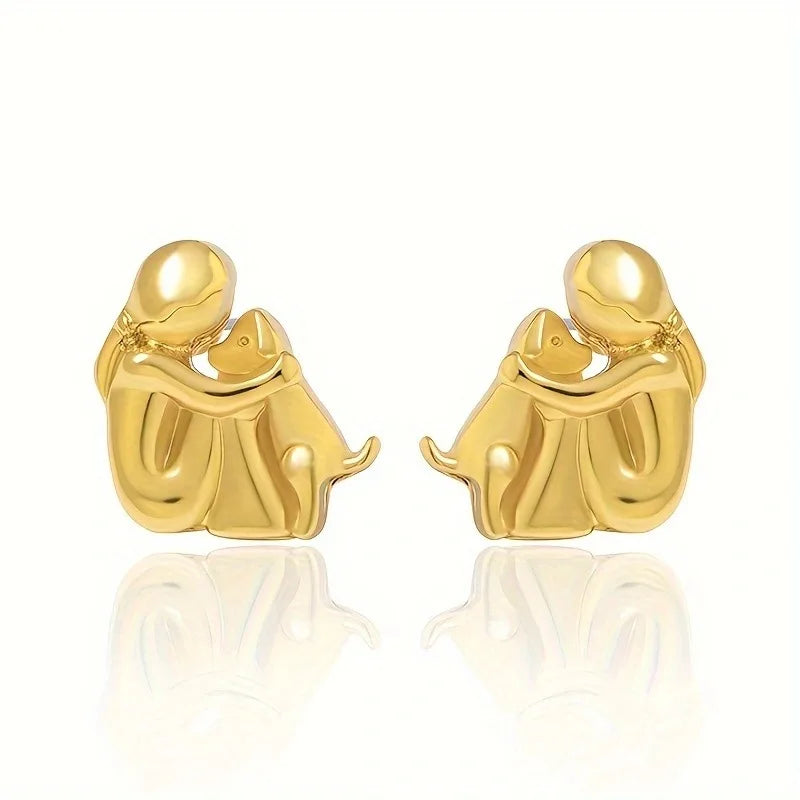 Hug &amp; Love Two-Tone Earrings