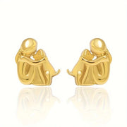 Hug & Love Two-Tone Earrings