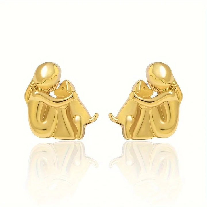 Hug &amp; Love Two-Tone Earrings