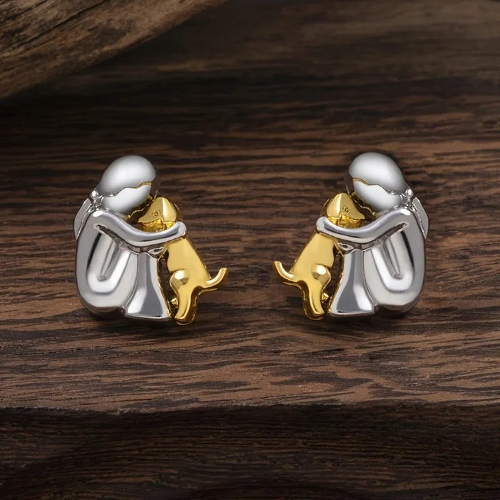 Hug &amp; Love Two-Tone Earrings