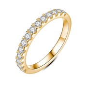 Moissanite Wedding Band - White Gold