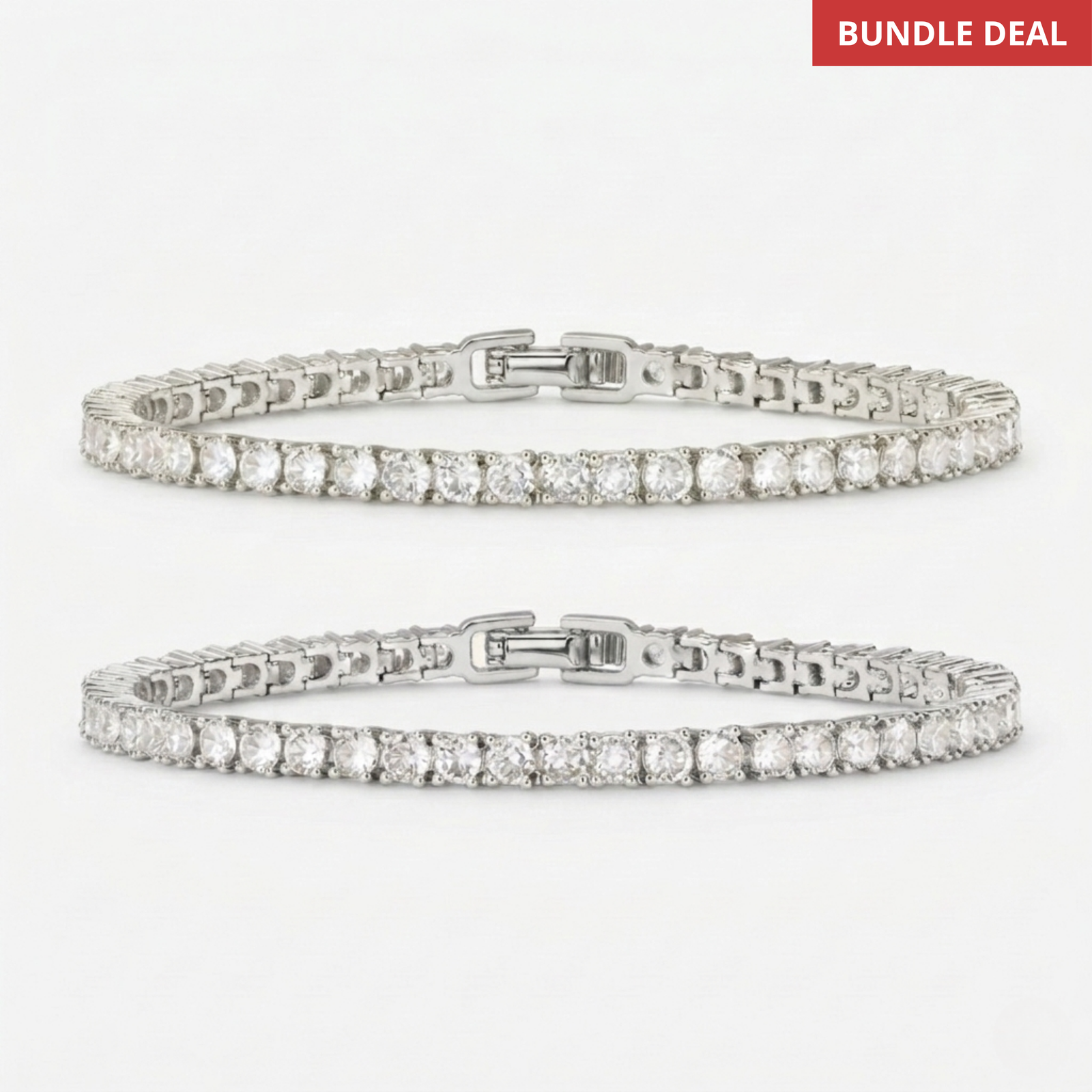 Tiffany Tennis Bracelet Set | White Gold