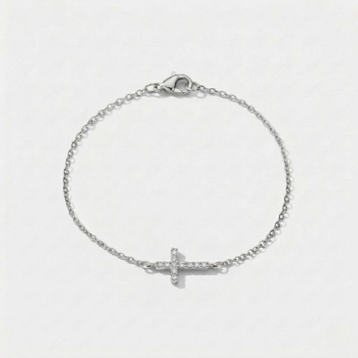 Small Cross Zion Bracelet | Gold