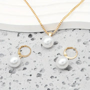 Golden Grace Pearl Jewellery Set | Gold