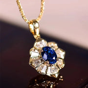Kavella Noctazure Gold Necklace
