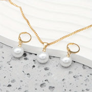 Golden Grace Pearl Jewellery Set | Gold