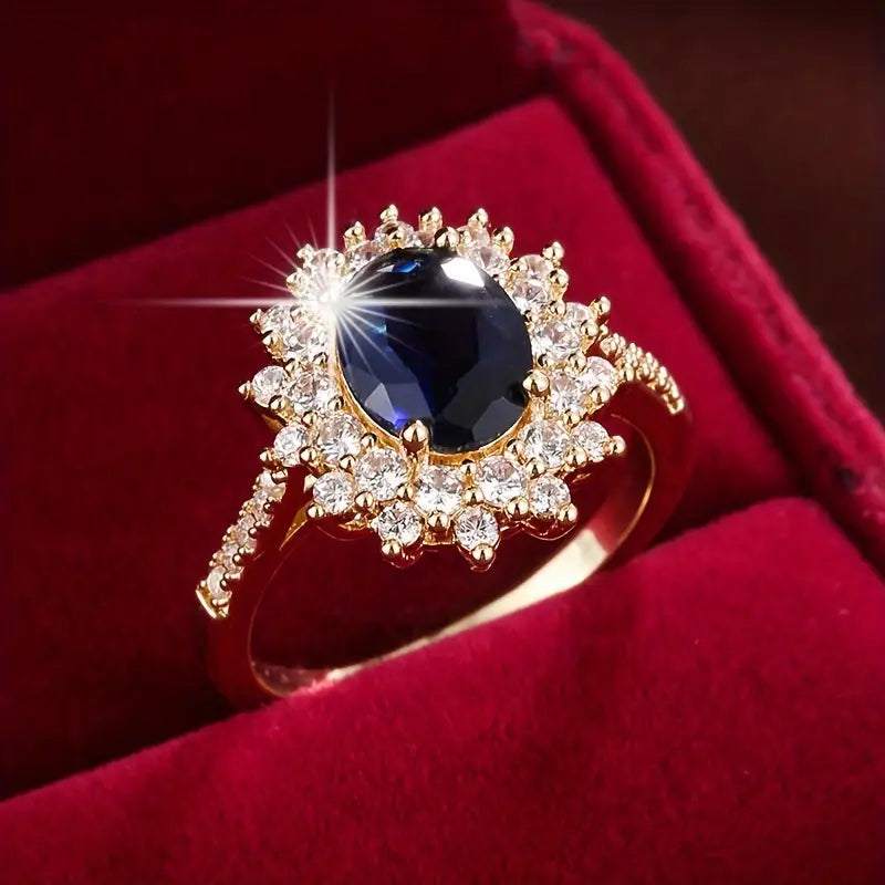 Vionne Sapphire Ring Gold