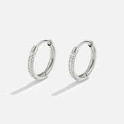 Eternity Hoop Earrings - Silver