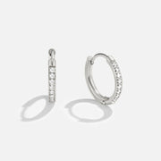 Eternity Hoop Earrings - Silver