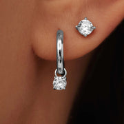 Luna Earrings Set | White Gold