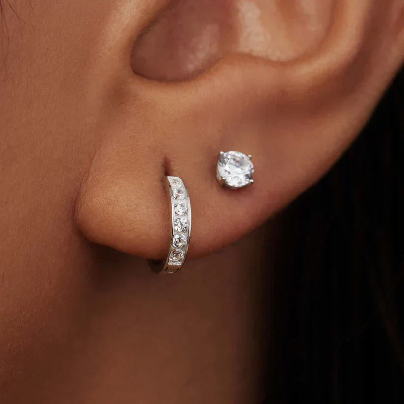 Savannah Earrings Set | White Gold