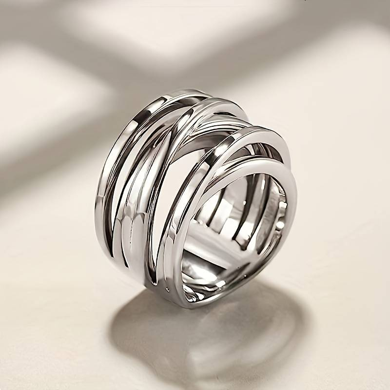 Exclusive Vintage Silver Layered Ring