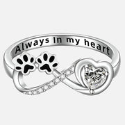 Infinity Love Paw Zircon Ring