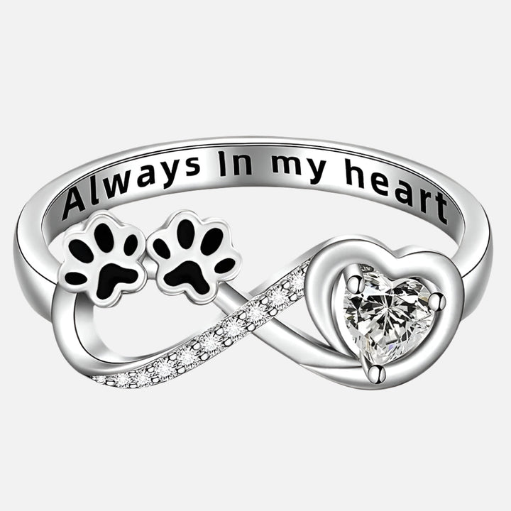 Infinity Love Paw Zircon Ring