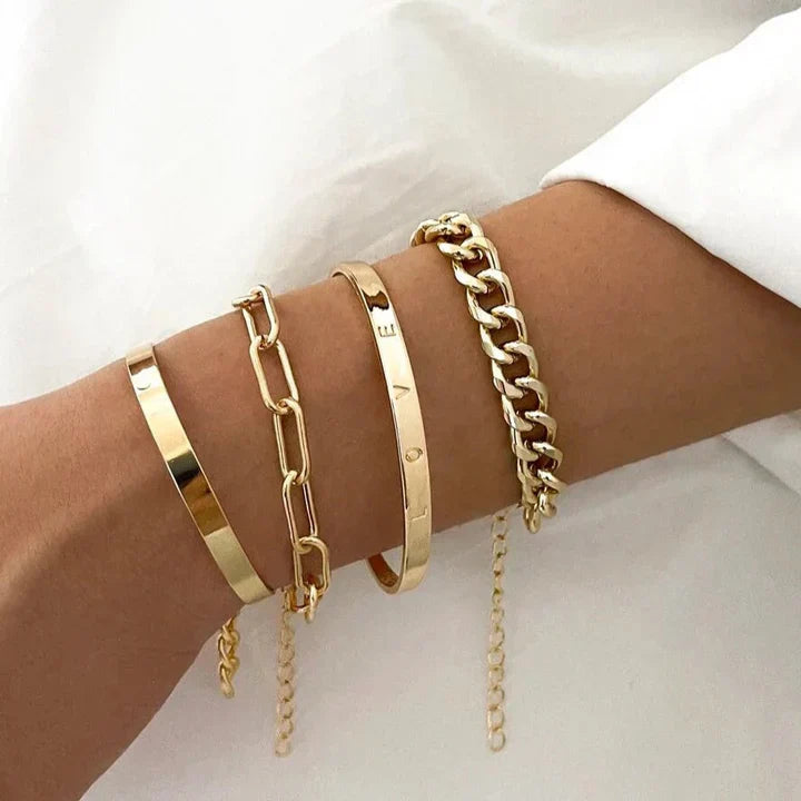 Elan Mercer Bracelet Set - Gold
