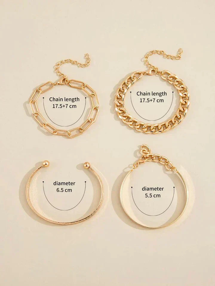Elan Mercer Bracelet Set - Gold