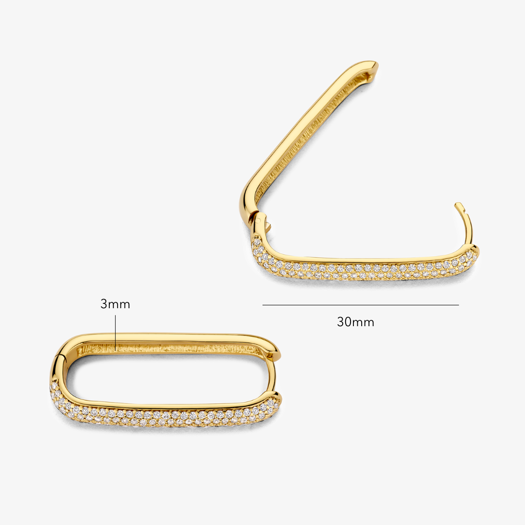 Gigi Sparkling Hoops | Gold