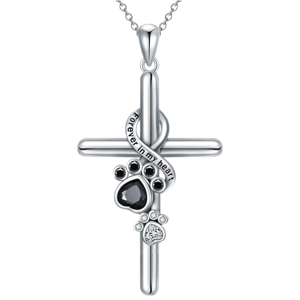 Faithful Paw Cross Necklace