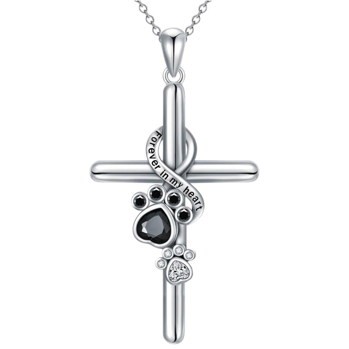 Faithful Paw Cross Necklace